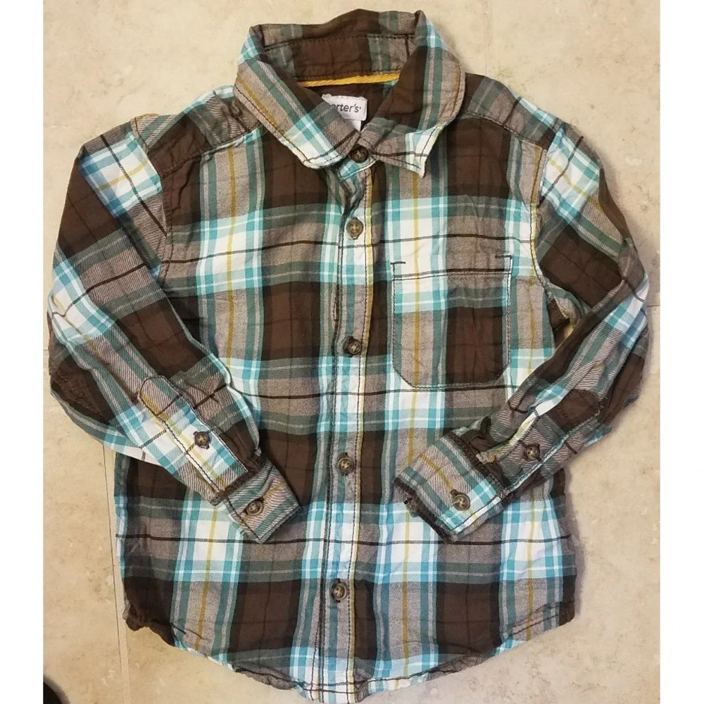 3-Boys Long Sleeve Shirts Carter's & The Children Place‎ Toddler 18-24months 2T